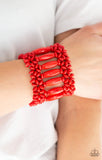 Barbados Beach Club-red wood bracelet