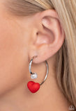 Romantic Representative- red hoop earrings