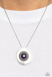 Make Me a MEDALLION-aire- purple necklace