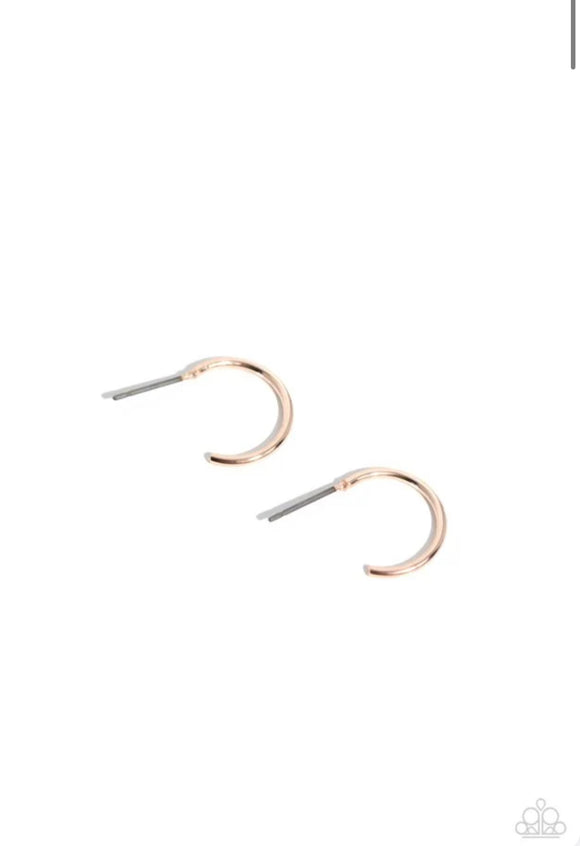 Ultra Upmarket-rose gold hoop earrings