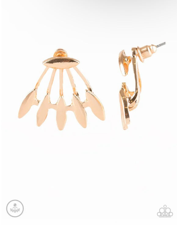 Radically Rebel- gold jacket earrings