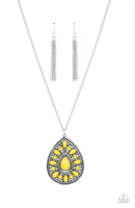 Retro Prairies- yellow necklace