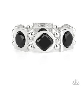 Asymmetrical A-Lister- black bracelet