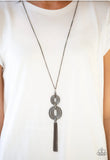 Timelessly Tasseled- black necklace