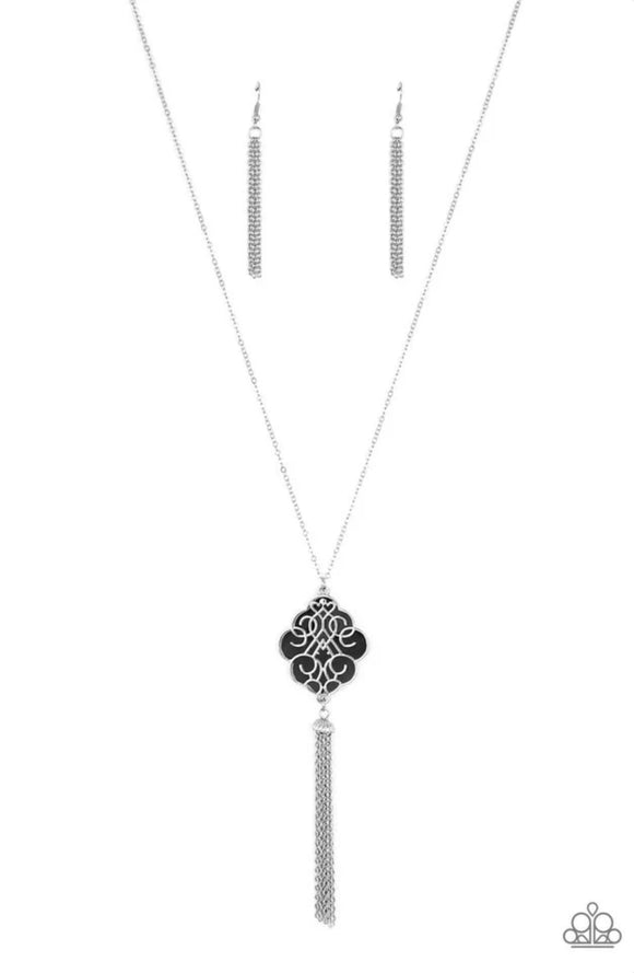 Malibu Mandala- black necklace