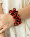 Caribbean Canopy- red wood bracelet