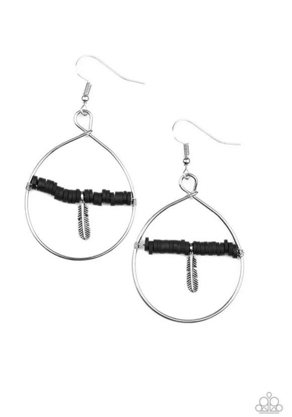 Free Bird Freedom- black earrings