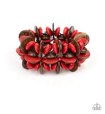 Caribbean Canopy- red wood bracelet