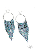 Streamlined Shimmer-blue earrings