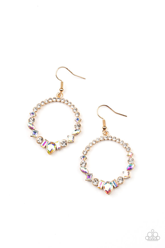 Revolutionary Refinement - Gold Iridescent earrings