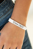 Love Life - White wrap bracelet