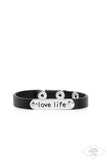 Love Life - Black wrap bracelet