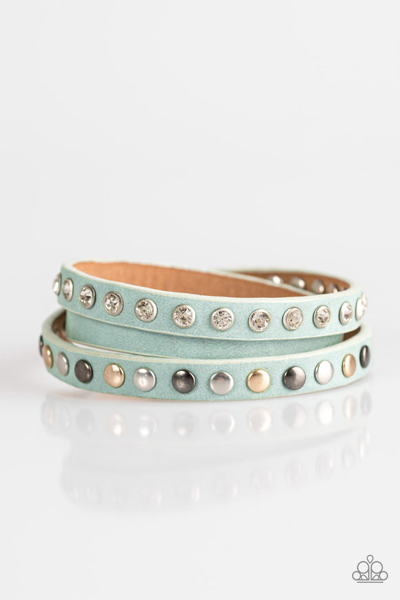 Catwalk Casual - Blue wrap bracelet