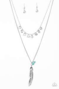 Mojave Musical - Blue feather necklace