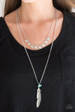 Mojave Musical - Blue feather necklace