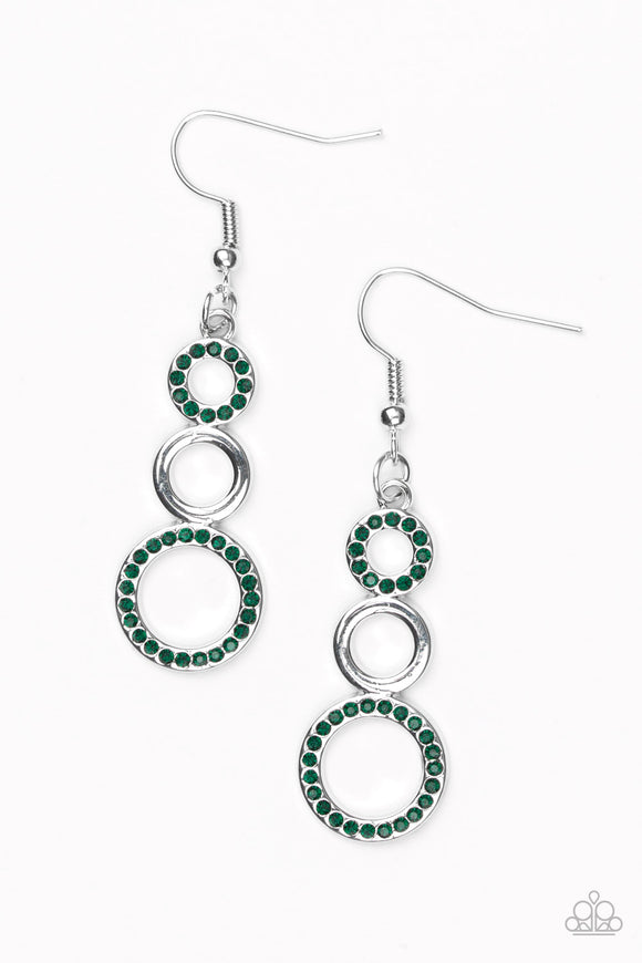 Bubble Bustle - Green earrings