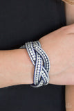 Bring On The Bling - Blue wrap bracelet