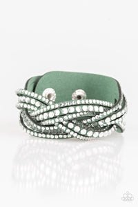 Bring On The Bling - Green wrap bracelet