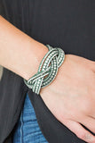 Bring On The Bling - Green wrap bracelet