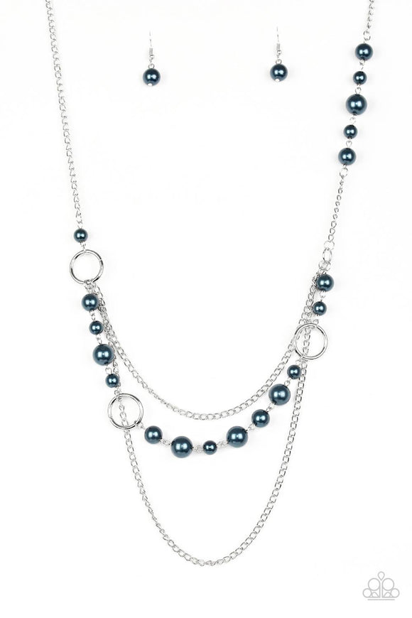 Party Dress Princess - Blue pearl necklace