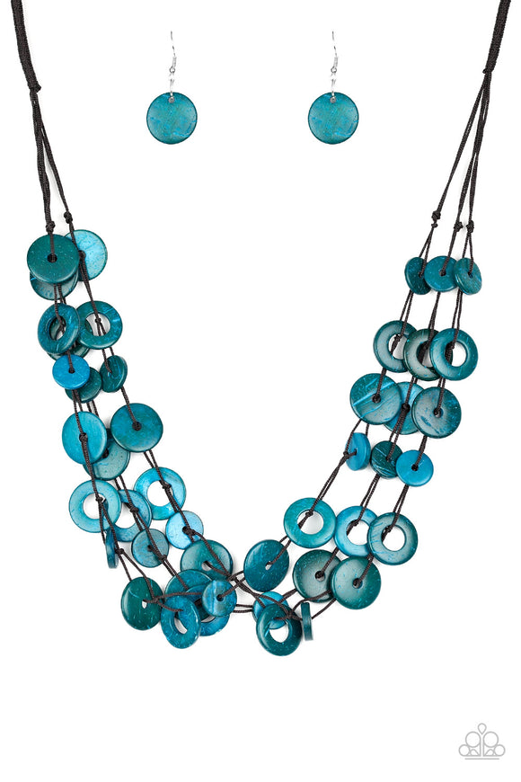 Wonderfully Walla Walla - Blue wood necklace