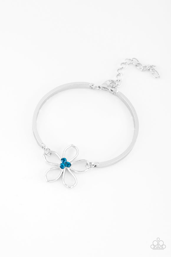 Hibiscus Hipster - Blue clasp bracelet