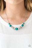 The Big-Leaguer - Green pearl necklace