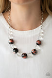 Torrid Tide - Orange acrylic necklace