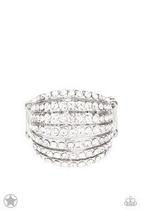 Blinding Brilliance - White blockbuster ring