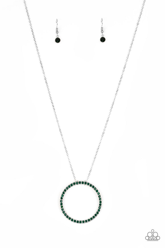 Center Of Attention - Green necklace