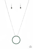 Center Of Attention - Green necklace