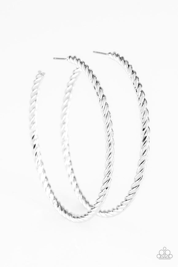 Keep It Chic - Silver hoop earrings