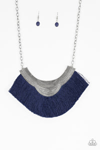 My PHARAOH Lady - Blue fringe necklace