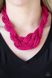 A Standing Ovation - Pink seed bead necklace