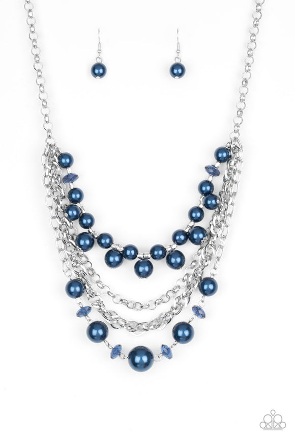 Rockin Rockette - Blue pearl necklace