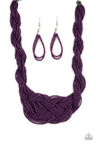 A Standing Ovation - Purple seed bead necklace