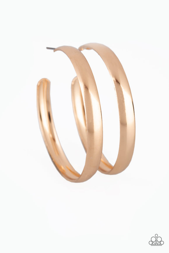 A Double Feature - Gold hoop earrings