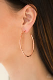 A Double Take - Copper hoop earrings