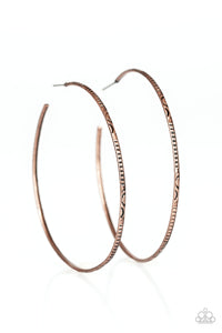 Sleek Fleek - Copper hoop earrings