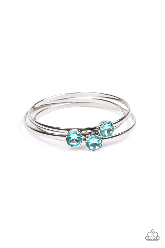 Be All You Can BEDAZZLE - Blue bangle bracelet