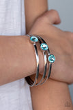 Be All You Can BEDAZZLE - Blue bangle bracelet