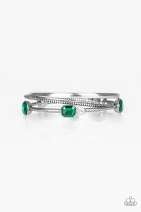 City Slicker Sleek - Green bangle bracelet