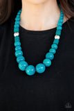 Panama Panorama - Blue wood necklace