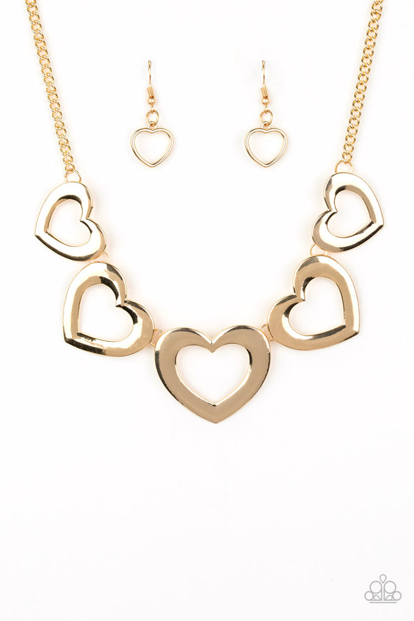 Hearty Hearts - Gold heart necklace