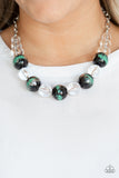 Torrid Tide - Green acrylic necklace