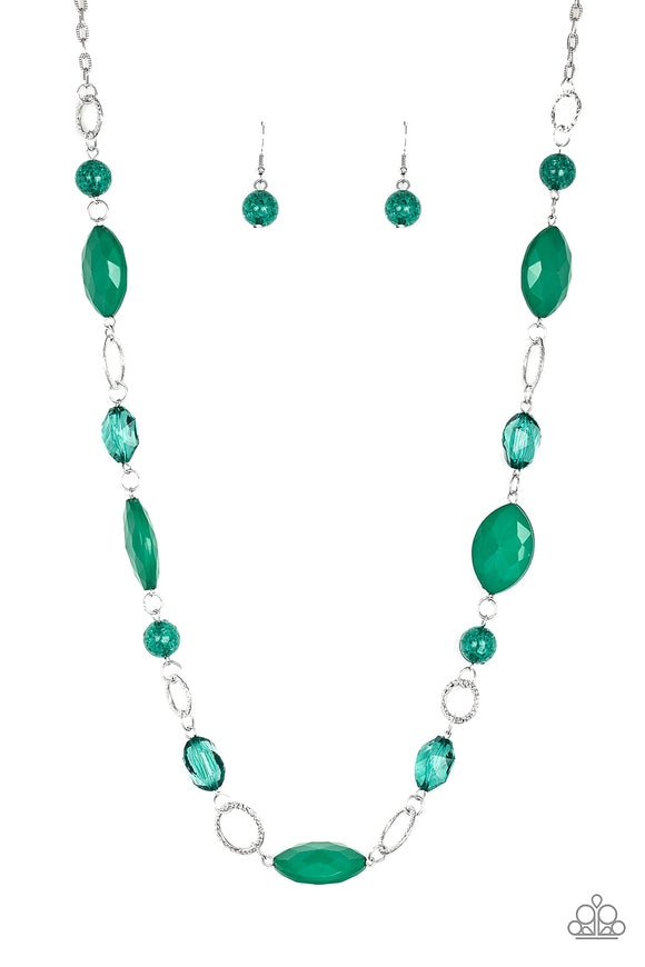 Shimmer Simmer - Green necklace