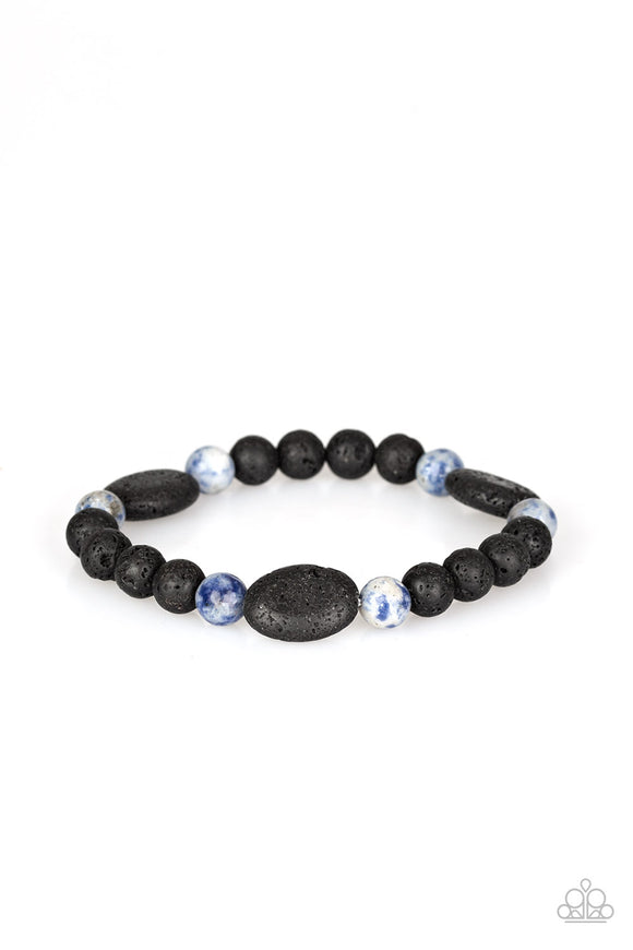 A Hundred and ZEN Percent - Blue urban stretchy bracelet unisex