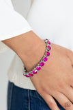 Sugar-Coated Sparkle - Pink stretchy bracelet