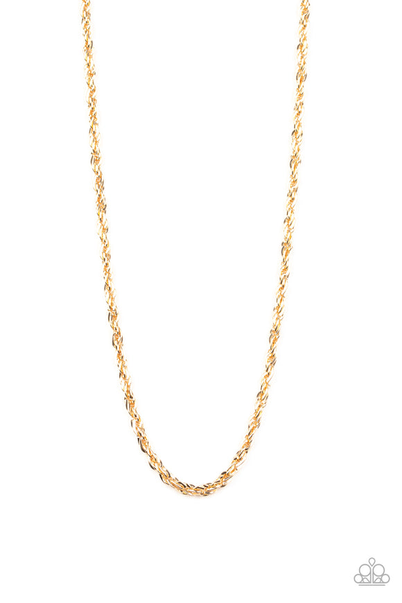 Instant Replay - Gold urban necklace