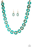 Fashionista Fever - Blue acrylic necklace